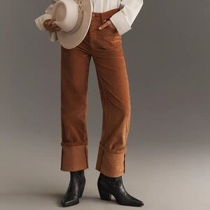 Anthropologie Scotty cuffed high rise Pilcro jeans CORDUROYS pants 28